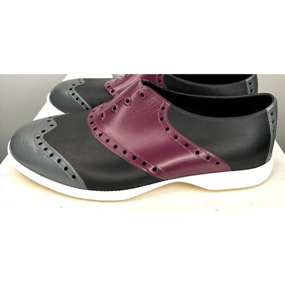 Biion Unisex Golf Shoes Oxford Slip On Waterproof Black Grey Burgundy W 10 M 8 - Picture 3 of 10